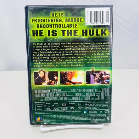 The Incredible Hulk Complete TV Series Season 1-5 Plus 3 Movies Bill Bixby
